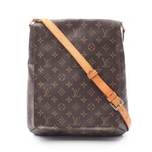 Louis Vuitton Musette Shoulder Bag Canvas Leather Monogram Brown